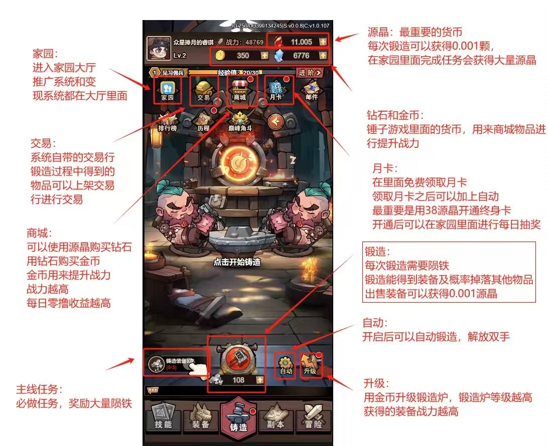 《敲了个锤子》可零撸，无广告，免费送月卡（大量收下级，6月3号上线的）