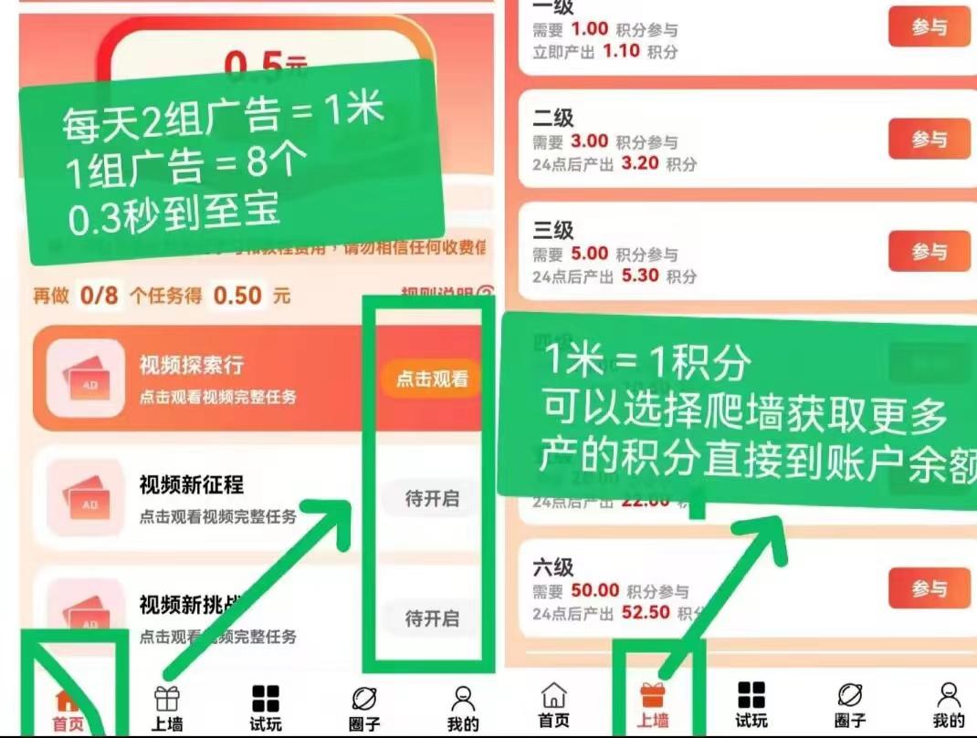 首码闲玩共享，保底+每天看两组广告保底1米，不养机，固定收益