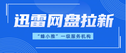 蜂小推，按这流程，快速获取迅雷网盘推广权限